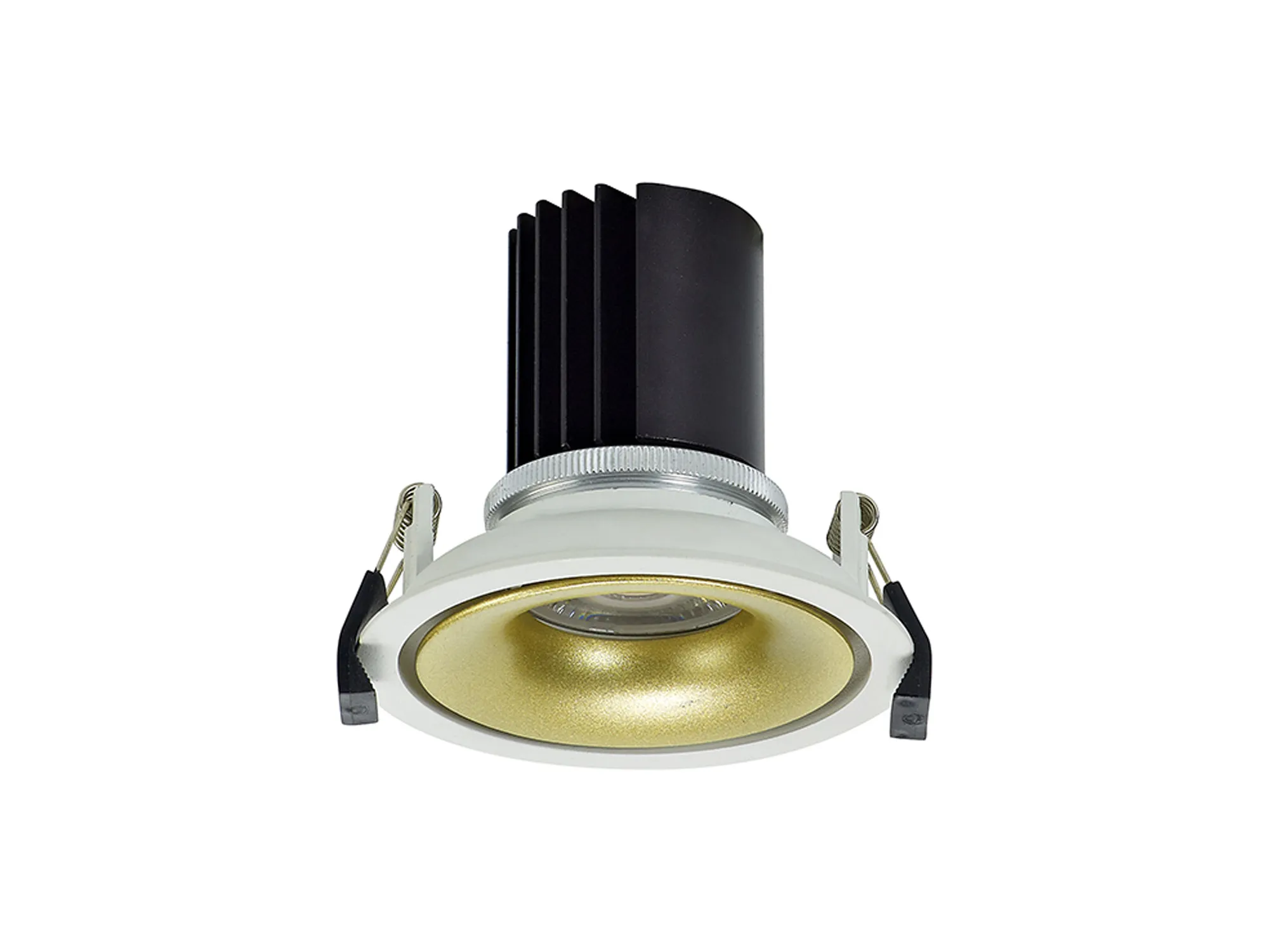 Bolor 12 Tridonic Powered 12W 3000K 1200lm 24° CRI>90 LED Engine White/Gold Fixed Recessed Spotlight, IP20 DM202112  Dlux Bolor 12